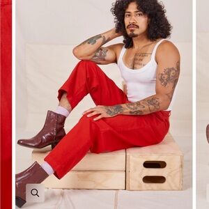 Big Bud Press Heavyweight Trousers in Mustang Red | Size L (25” inseam)
